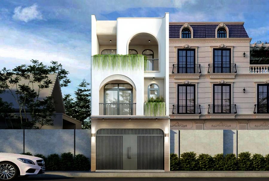 Mẫu thiết kế nhà phố 3 phòng ngủ