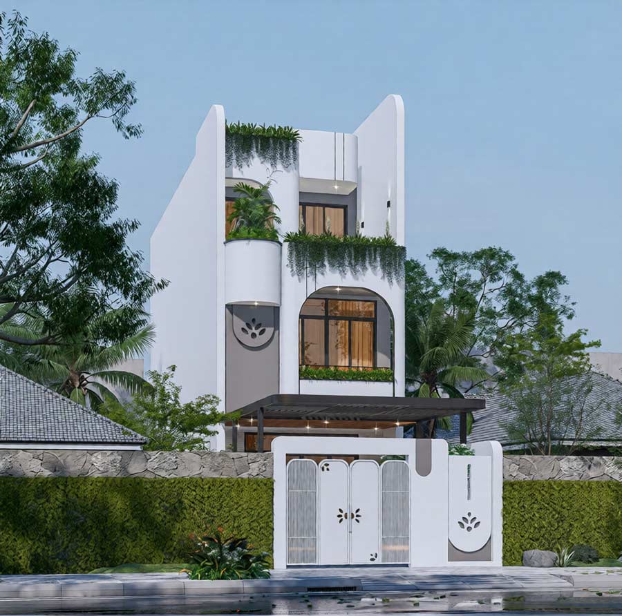 Mẫu thiết kế nhà phố 3 phòng ngủ