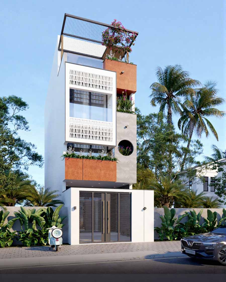 Mẫu thiết kế nhà phố 5x15m