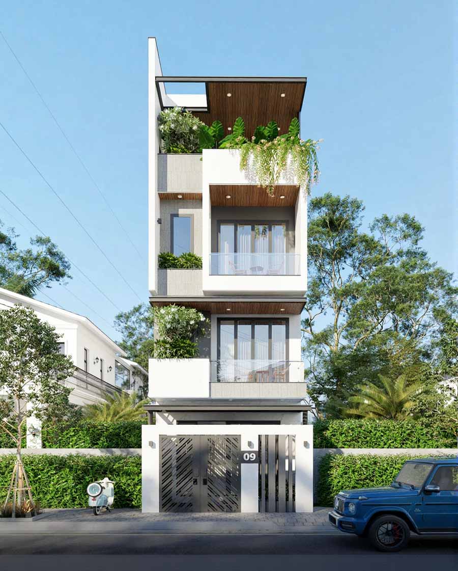 Mẫu thiết kế nhà phố 5x15m