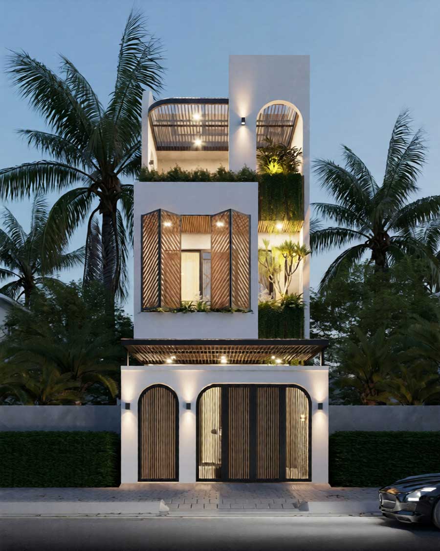 Thiết kế nhà phố 5x20 hiện đại