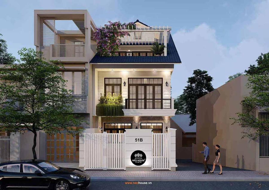 Mẫu thiết kế nhà phố 6x20m đẹp