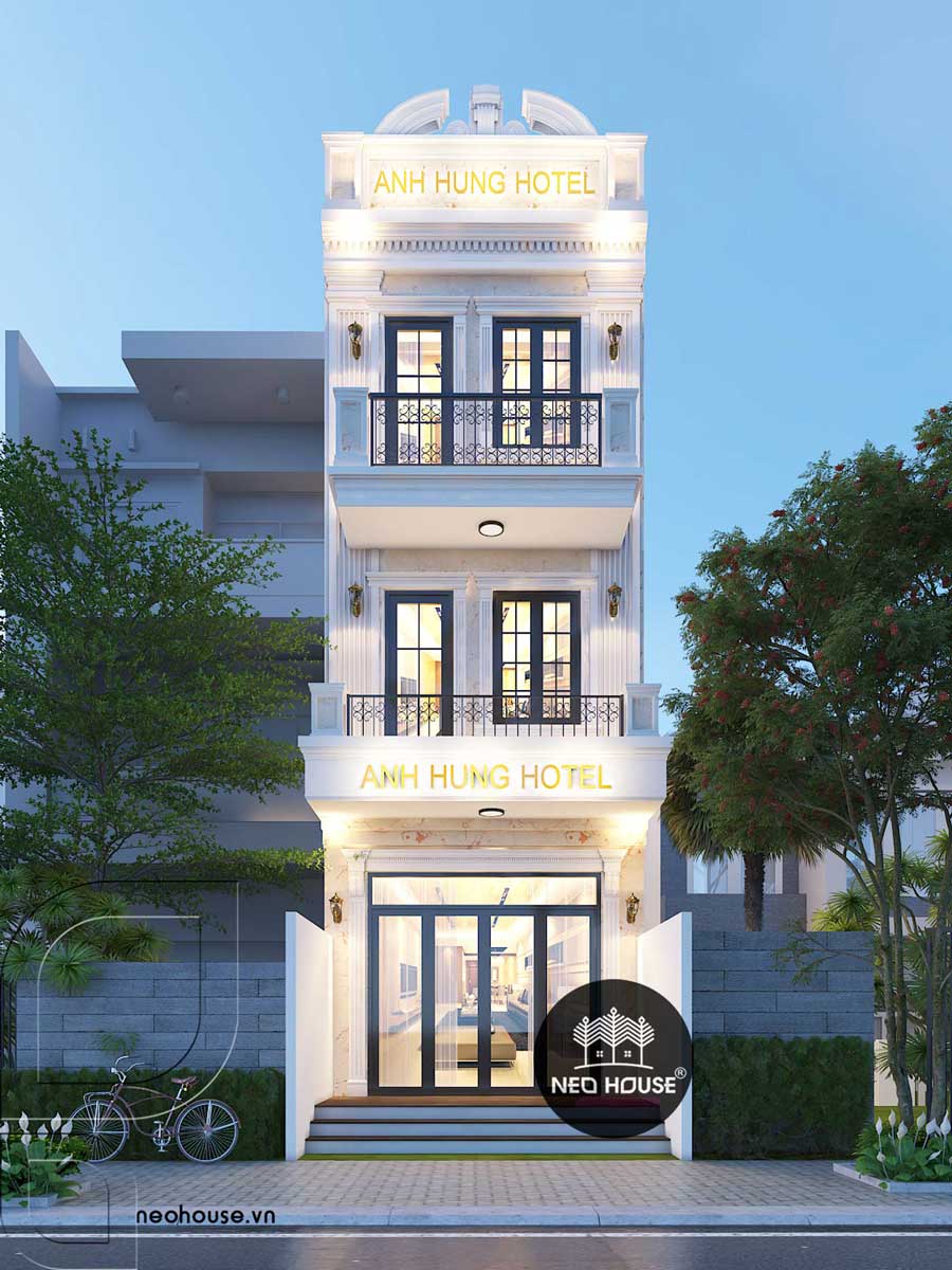 Thiết kế khách sạn 3 tầng