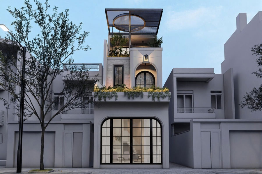 Thiết kế nhà phố 4x20m