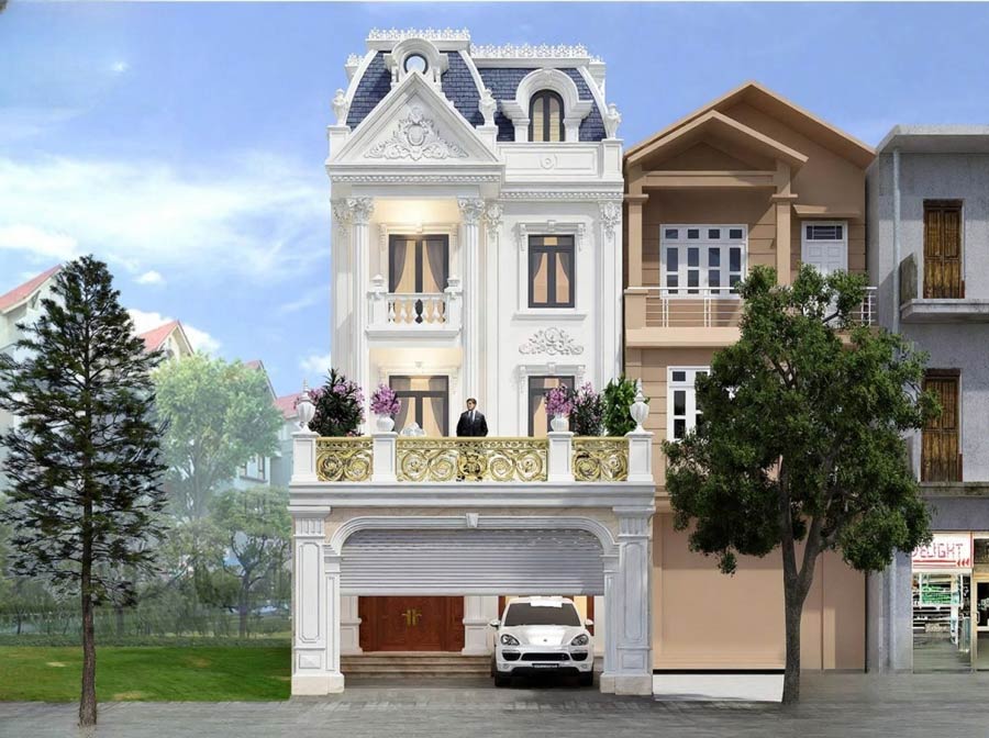 Thiết kế nhà phố cổ điển Pháp đẳng cấp