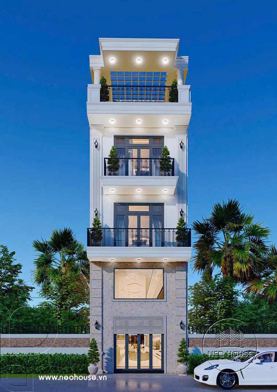 Thiết kế mặt tiền nhà phố 5m