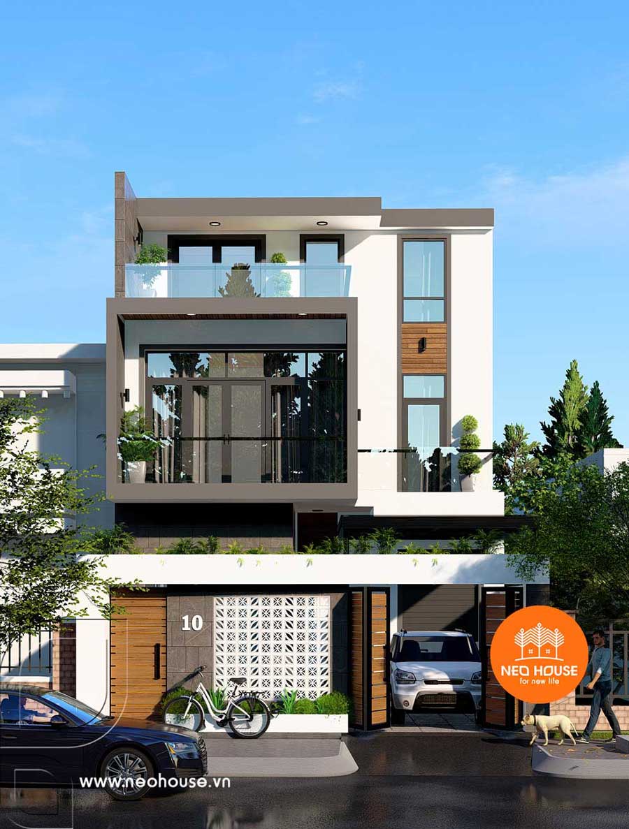 Mẫu thiết kế nhà phố mặt tiền 8m