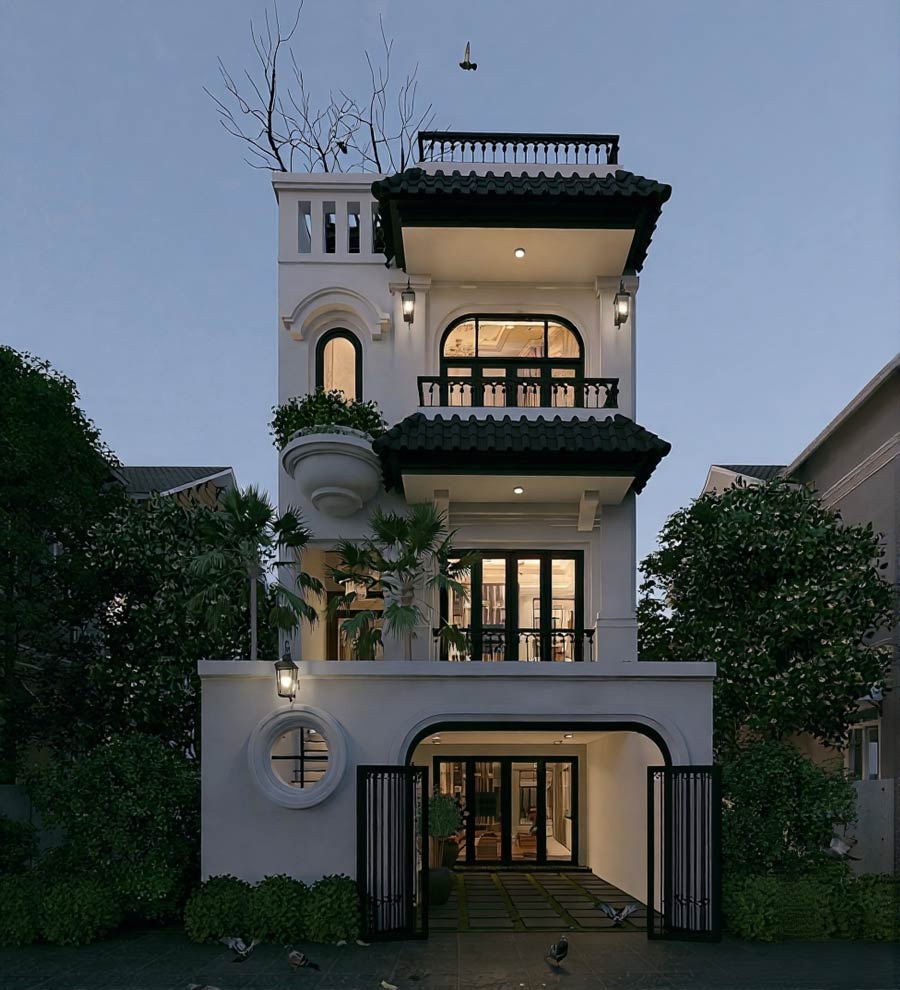 Thiết kế nhà phố phong cách Indochine