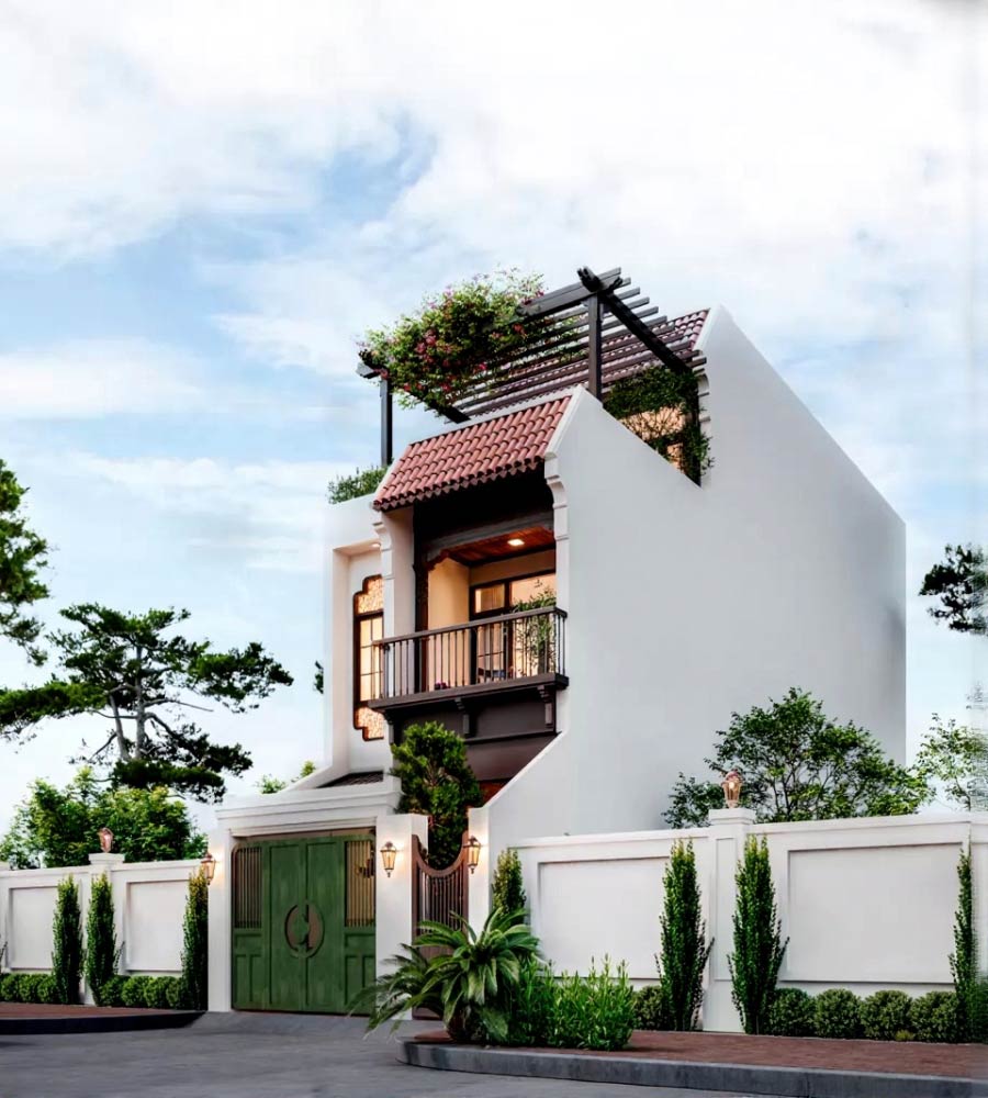 Thiết kế nhà phố phong cách Indochine