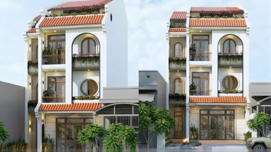 Thiết kế nhà phố phong cách Indochine