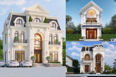 99+ Mẫu Nhà 1 Trệt 1 Lầu Tân Cổ Điển | Mẫu Đẹp & Báo Giá Xây