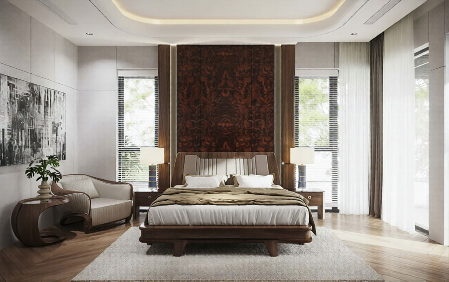 Nội thất biệt thự 3 tầng mái bằng có sân thượng