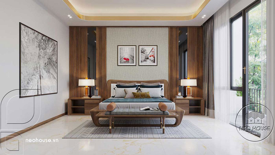 Nội thất biệt thự 3 tầng mái bằng hiện đại