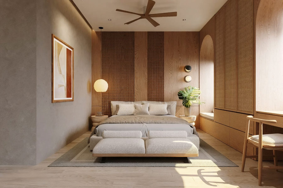 Nội thất biệt thự 3 tầng mái bằng phong cách Tropical