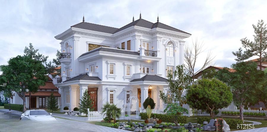 Nội thất đồng bộ tạo sự liền mạch với phong cách kiến trúc của biệt thự