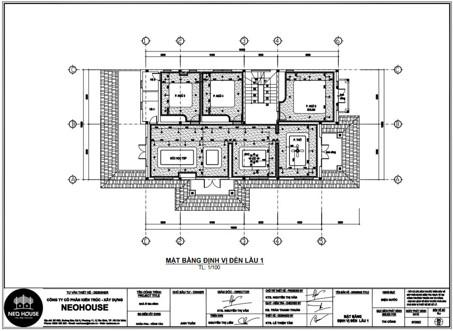 Hồ sơ điện biệt thự 3 tầng