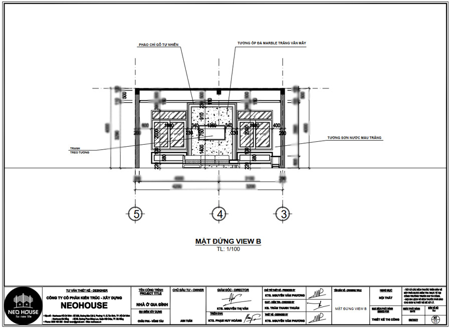 Hồ sơ nội thất biệt thự 3 tầng