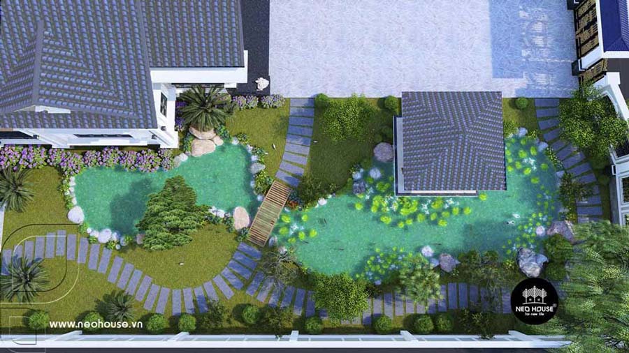 Thiết kế nhà vườn 200m2 kết hợp nghỉ dưỡng ngoài trời