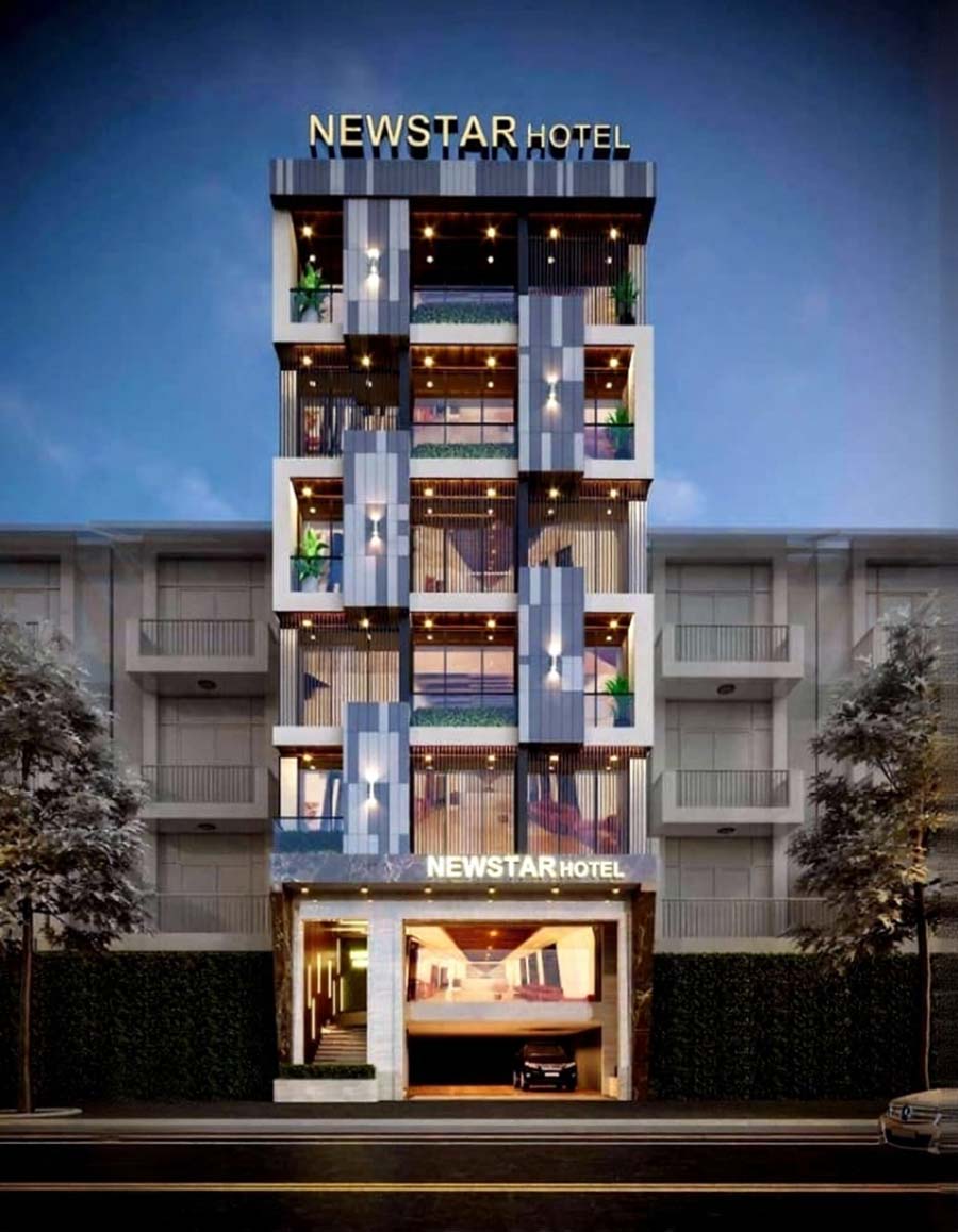 Thiết kế khách sạn mặt tiền 10m