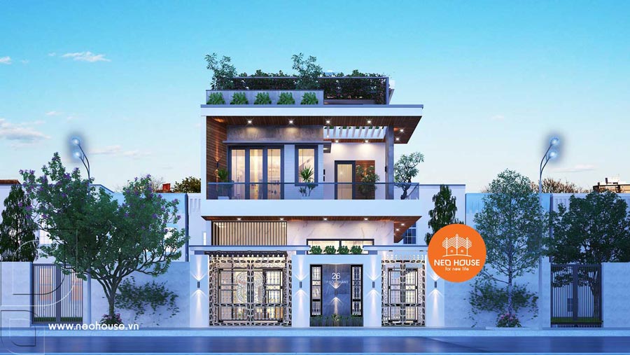 Mẫu thiết kế nhà phố 2 tầng