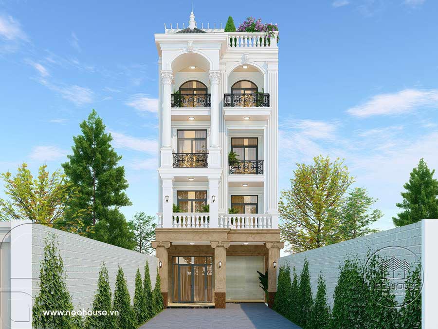 Mẫu thiết kế nhà phố 5 tầng