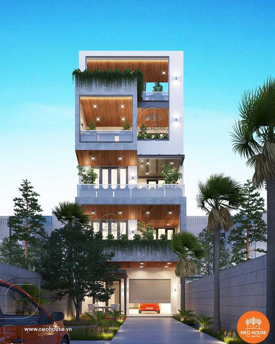 Mẫu thiết kế nhà phố 5 tầng