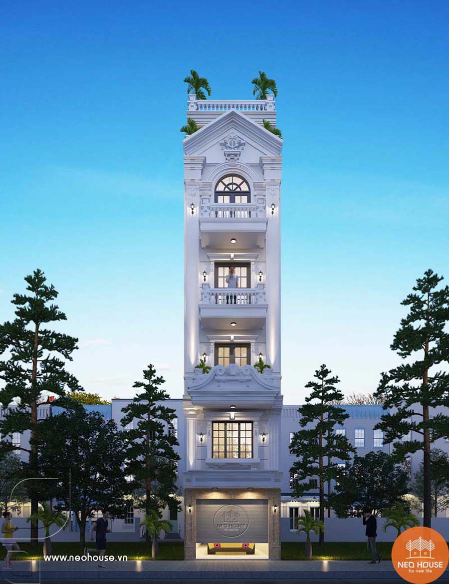 Mẫu nhà phố 6 tầng đẹp