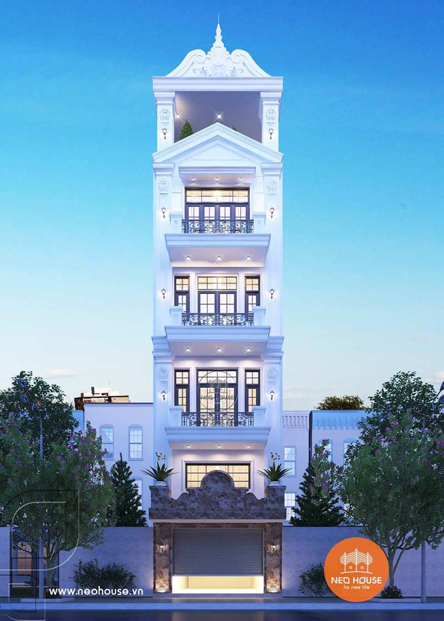 Mẫu nhà phố 6 tầng đẹp