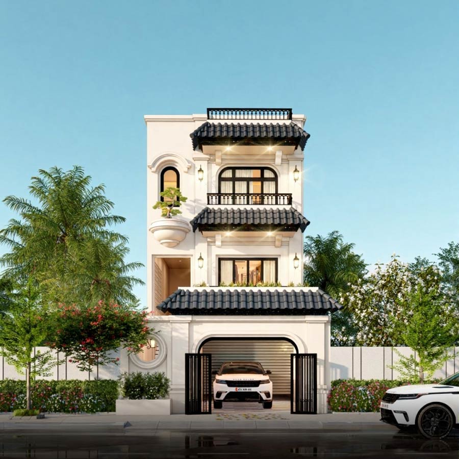 Mẫu thiết kế nhà phố 7x20m hiện đại