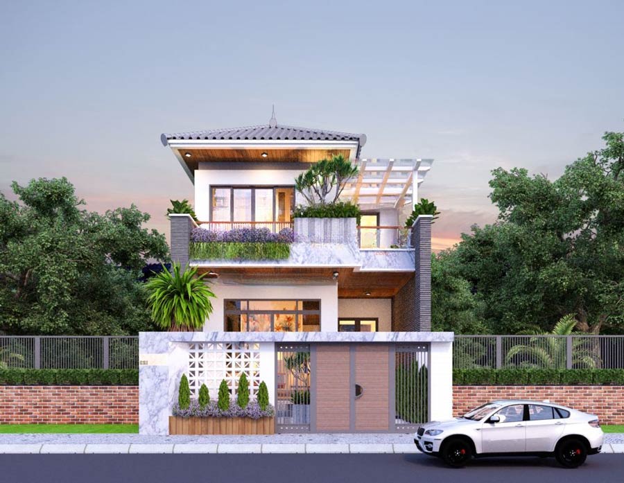 Mẫu thiết kế nhà phố 7x20m hiện đại