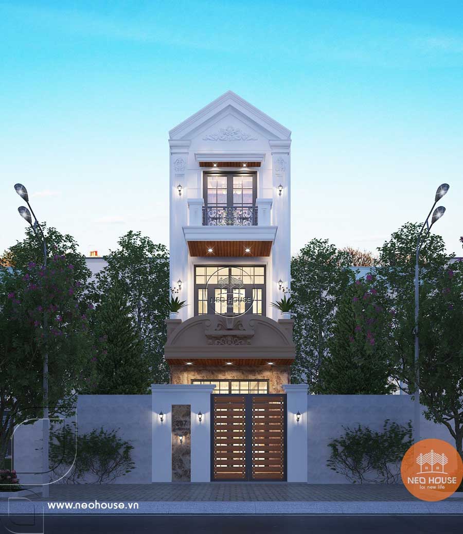 Mẫu nhà phố tân cổ điển sang trọng