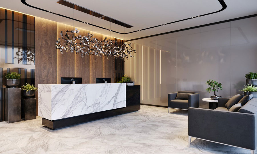 Thiết kế quầy lễ tân khách sạn