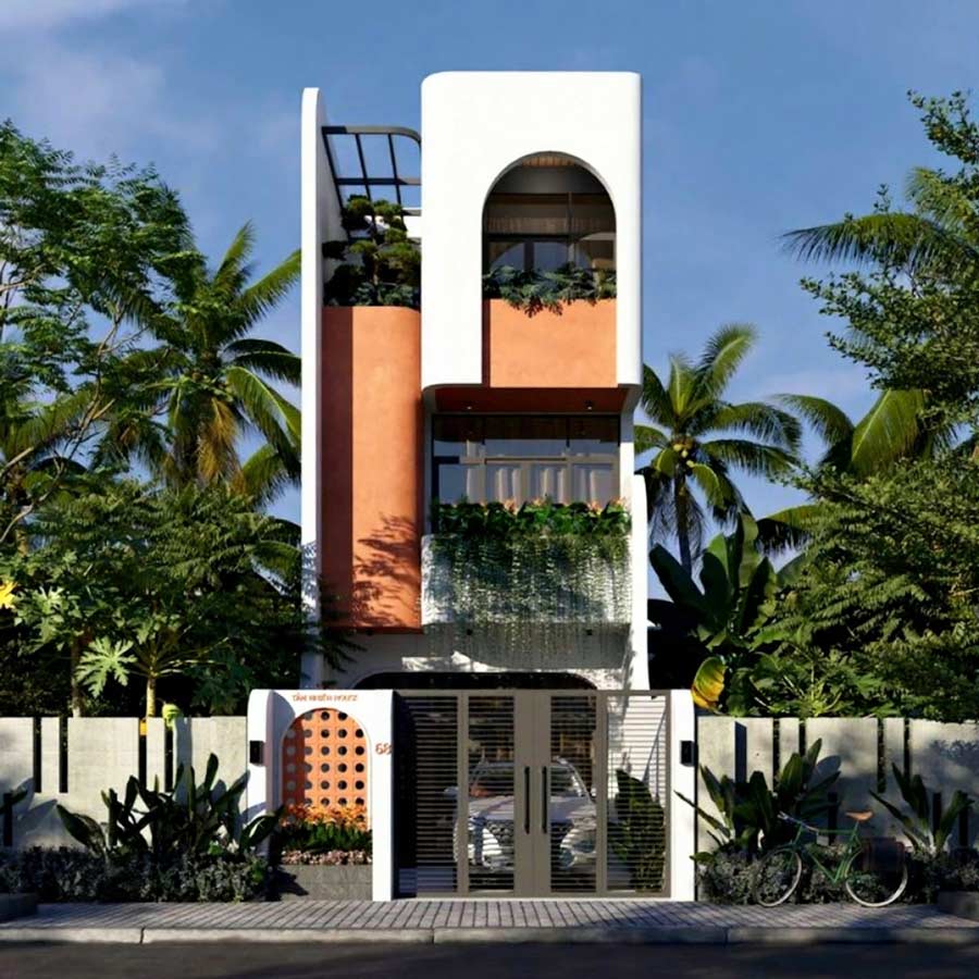 Xu hướng thiết kế nhà phố đẹp sử dụng gam màu trung tính