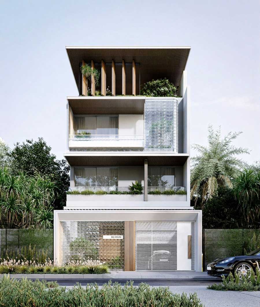 Xu hướng thiết kế nhà phố đẹp sử dụng gam màu trung tính