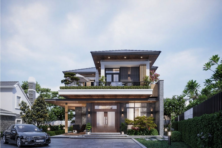 Báo giá thiết kế kiến trúc biệt thự 2 tầng