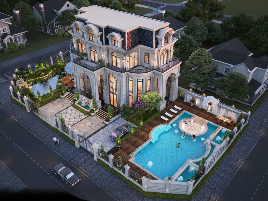 Mẫu biệt thự nghỉ dưỡng 2 mặt tiền