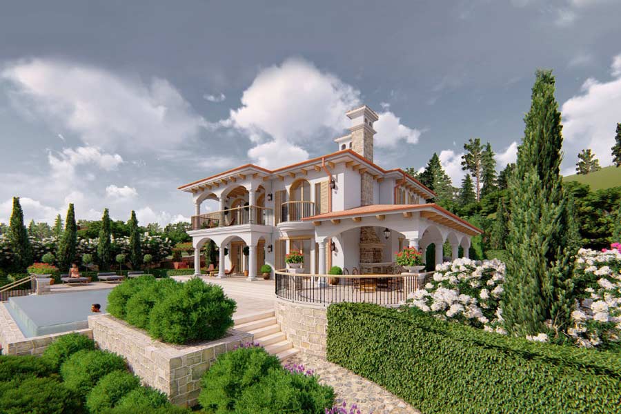 Biệt thự biển phong cách Địa Trung Hải