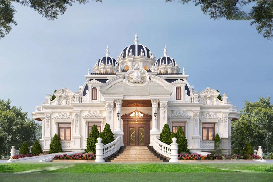 Thiết kế biệt thự lâu đài mini 1 tầng