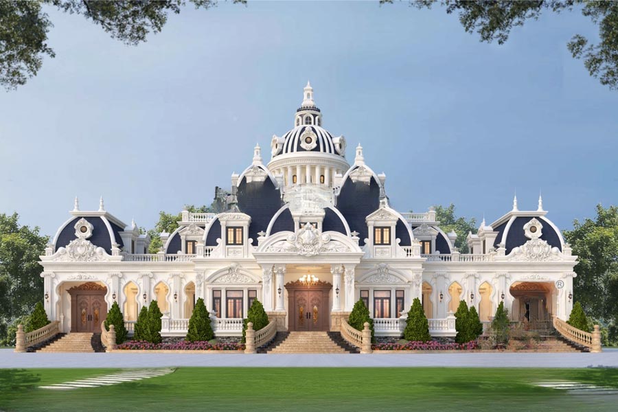 Thiết kế biệt thự lâu đài mini 1 tầng