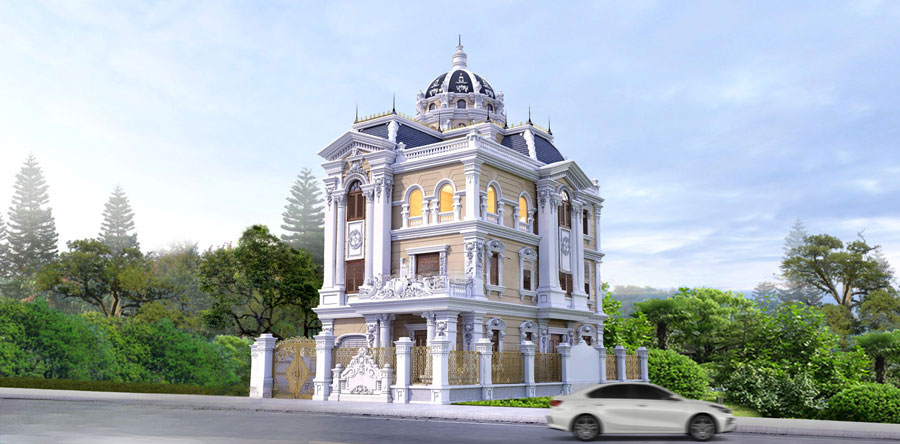 Mẫu thiết kế lâu đài mini 150m2 -200m2