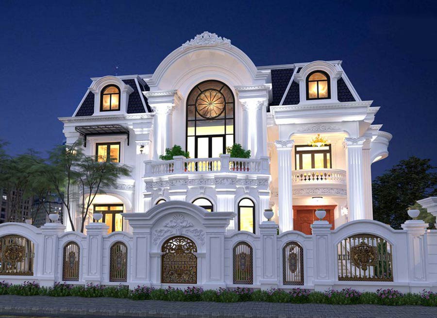 Mẫu nhà biệt thự lâu đài mini 3 phòng ngủ