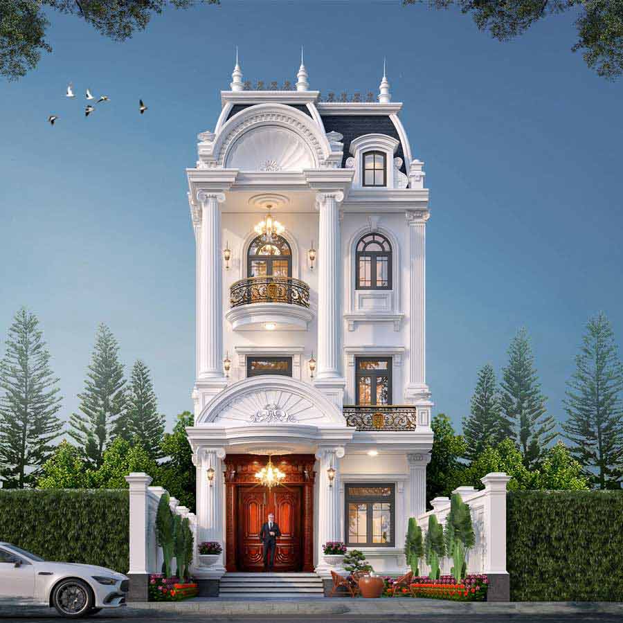 Thiết kế lâu đài mini 3 tầng