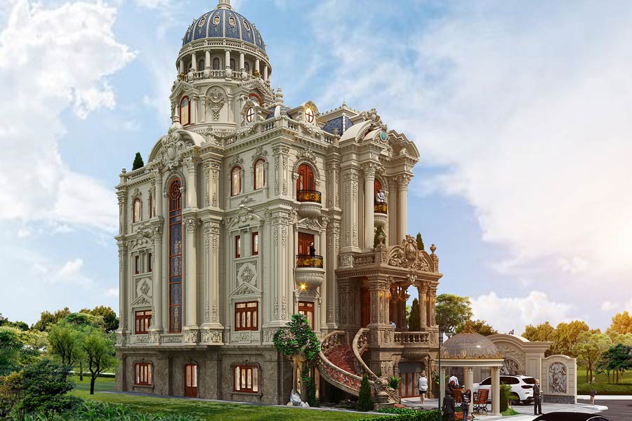 Thiết kế lâu đài mini 3 tầng