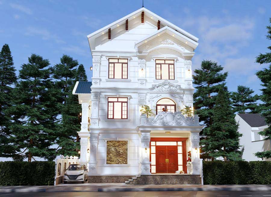 Thiết kế lâu đài mini có 4 phòng ngủ