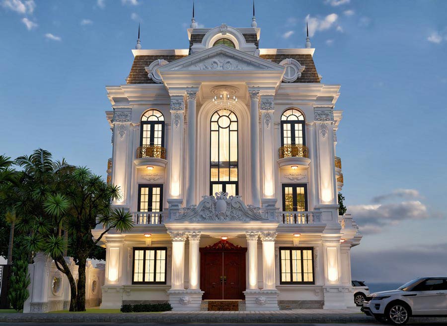 Mẫu biệt thự lâu đài mini 5 phòng ngủ