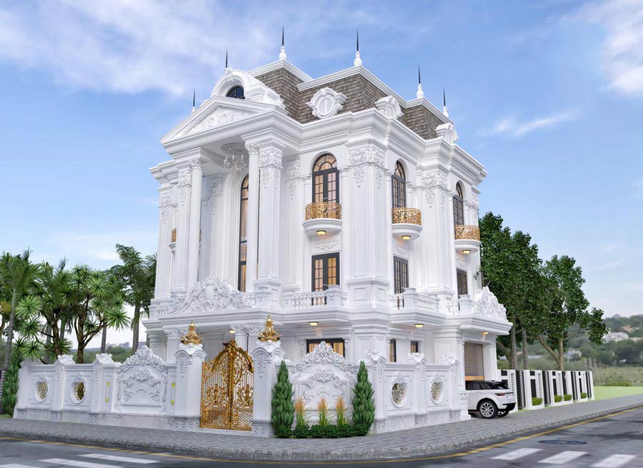 Mẫu biệt thự lâu đài mini 5 phòng ngủ