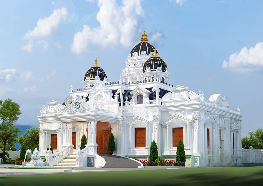 Hệ cột trụ, phào chỉ và phù điêu tinh xảo