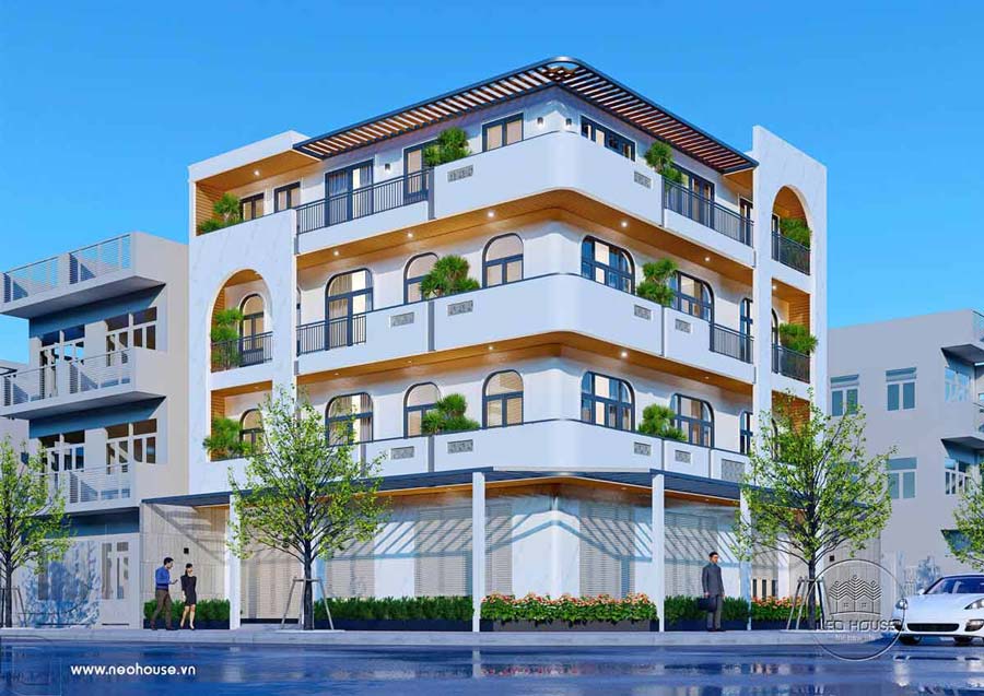 Mẫu thiết kế biệt thự phố 4 tầng