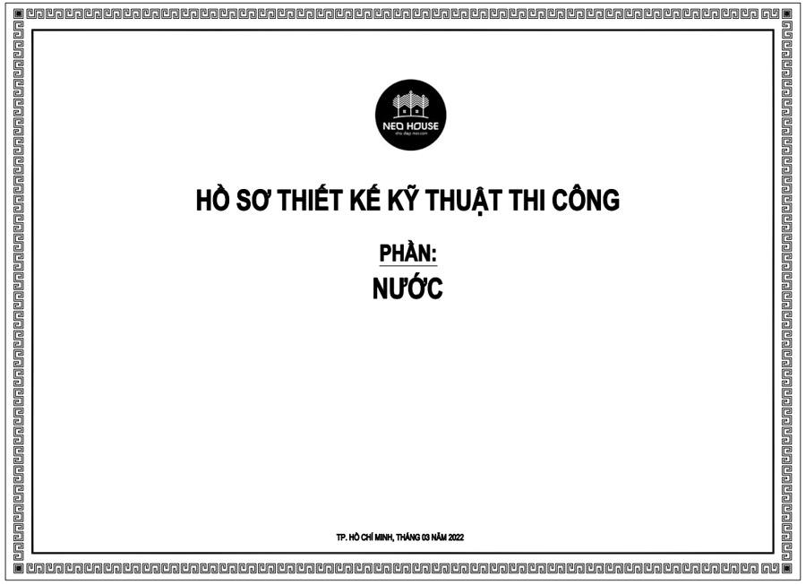 Hồ sơ thiết kế cấp - thoát nước