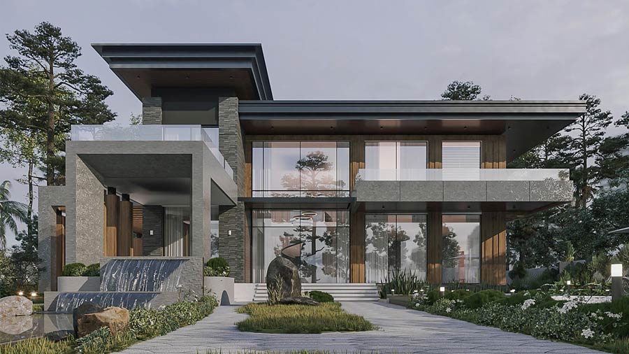 Kiến trúc villa phong cách hiện đại